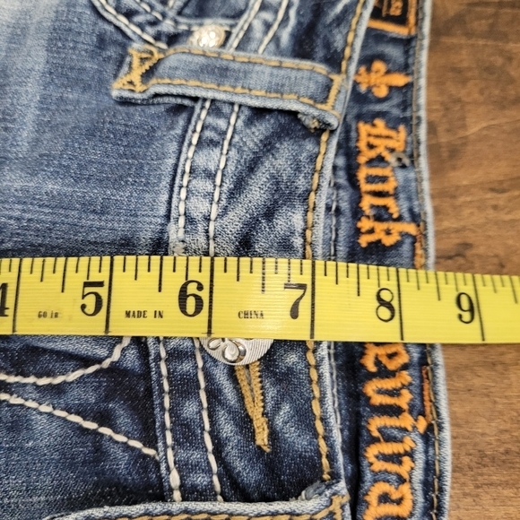 EUC Rock Revival Johanna Capri Cuffed Leg Denim Pant Women's sz 25 - Picture 10 of 11
